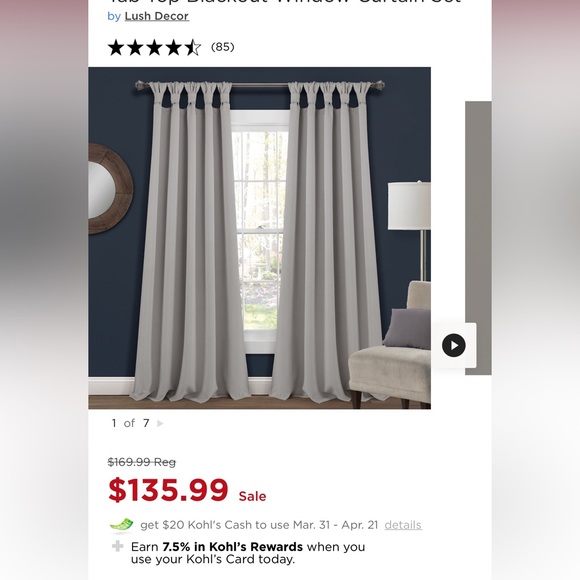 Lush Decor Knotted Top Curtain Panels - Picture 5 of 5